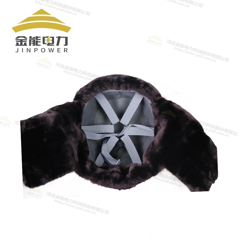 冬季仿羊剪絨布面保暖安全帽